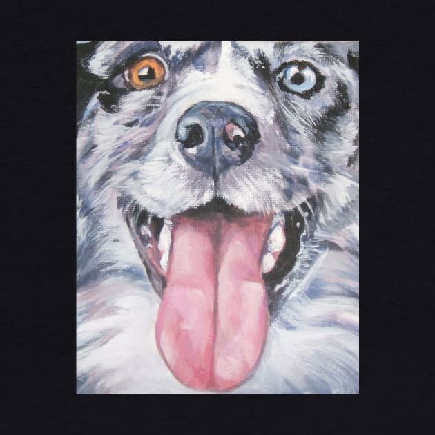 Australian Shepherd Fine Art Painting by LASHEPARD